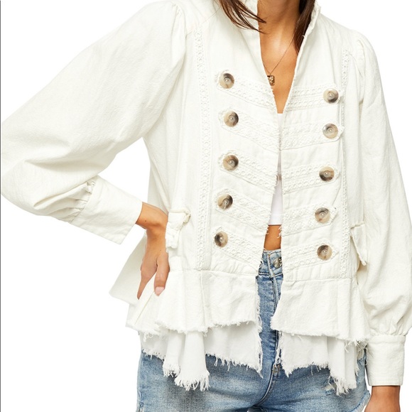 ***SOLD***Free People Ariana Military Jacket - Picture 2 of 6